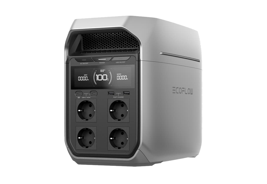 EcoFlow Delta 3 Plus transparent produktbilde fra manuelt vurdert Elkjøp-side