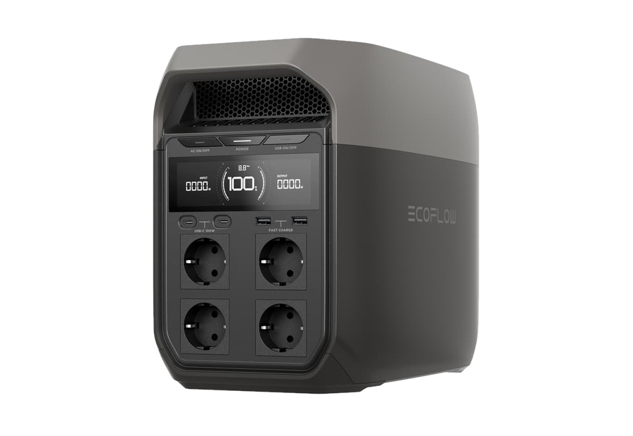 EcoFlow Delta 3 transparent produktbilde fra manuelt vurdert Elkjøp-side